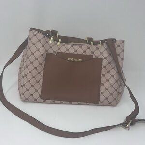 **Steve Madden Monogrammed Brown Purse**